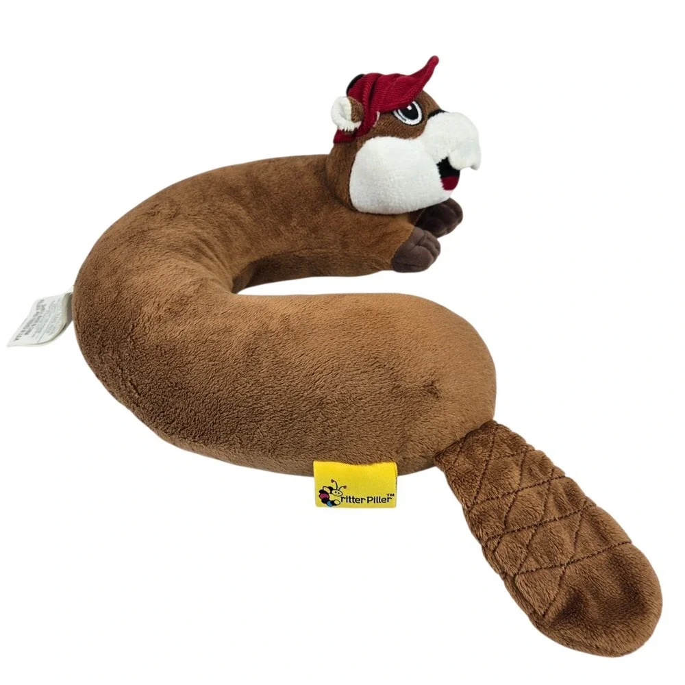 Buc-ee's Beaver Neck Pillow Critter Piller Plush Animal Brown Mascot, Pre-owned